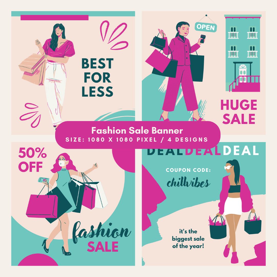 Fashion Sale Banner Editable Canva