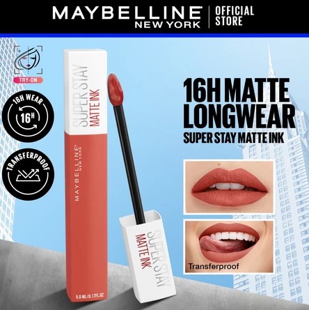 Maybelline SuperStay Matte Ink Liquid Lipstick 16HR Long-Lasting, High Pigment, Waterproof